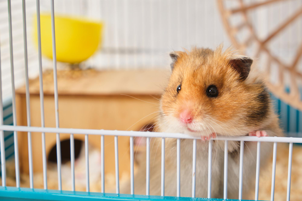 Hamster na gaiola